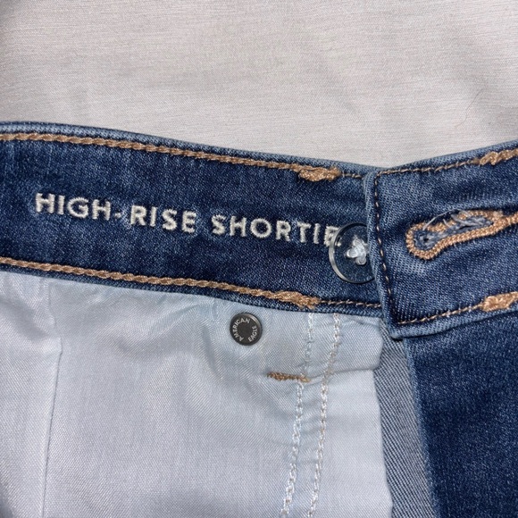 American Eagle Outfitters Medium Wash High Rise Shortie Jean Shorts - Picture 5 of 5